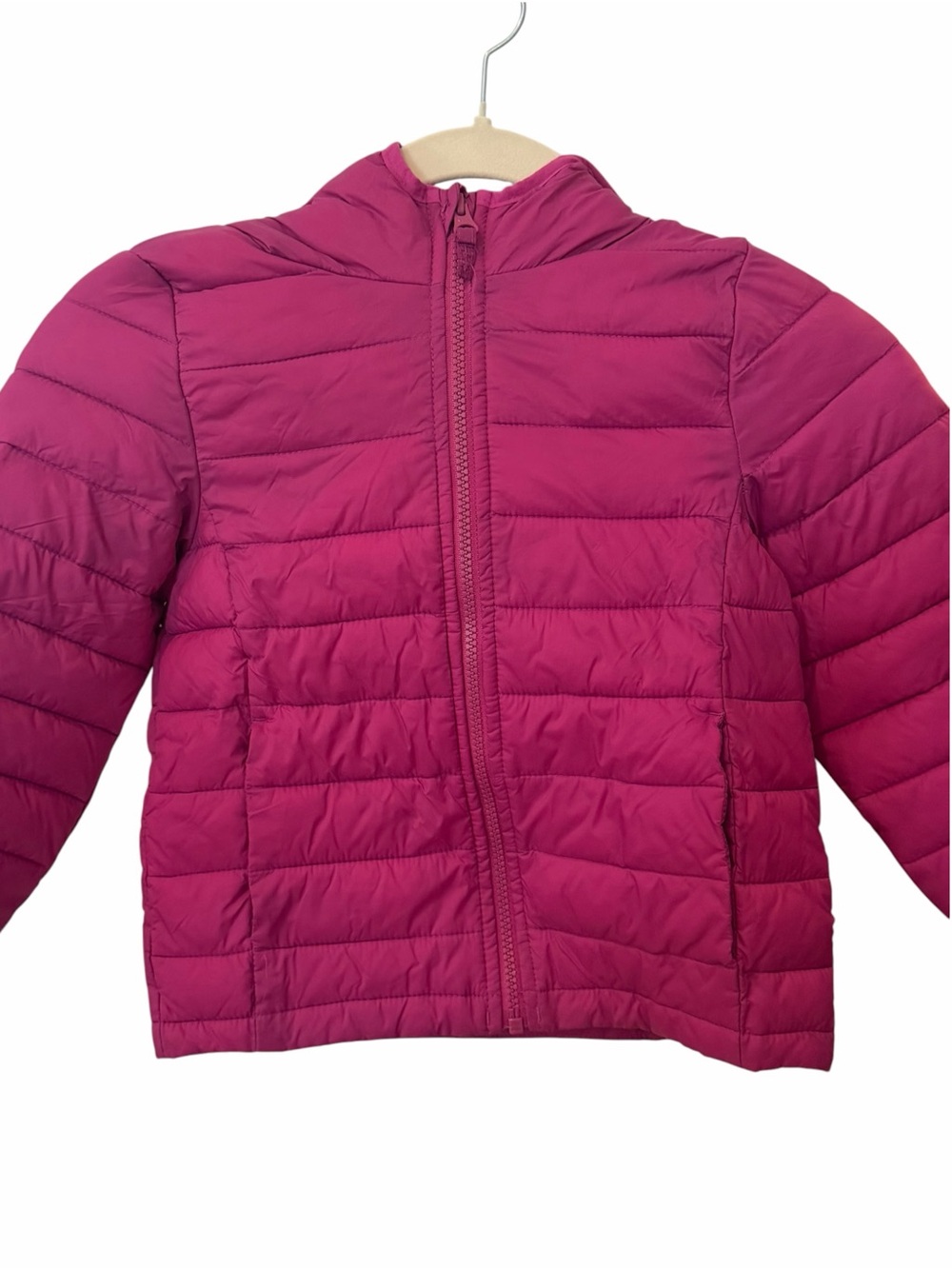 Jumping Beans Girls Pink Fuchsia Lightweight Hooded Puffer Jacket Size 5T